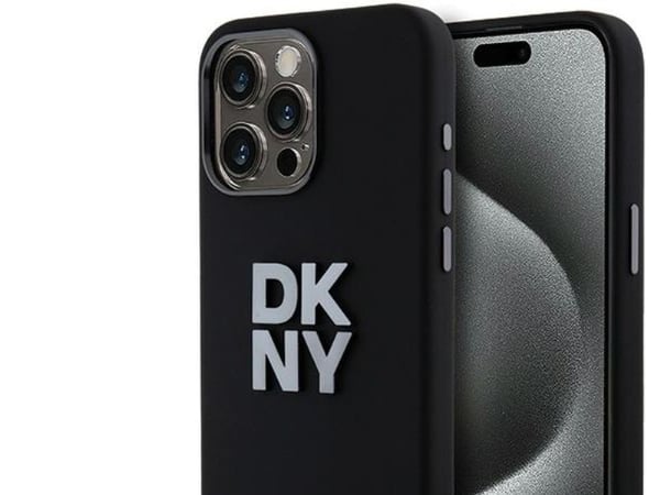 DKNY DKHCP15LSMCBSK iPhone 15 Pro 6.1" lajitella kovakotelo kansi i flydende silikone metal-logo silikone metal-logo