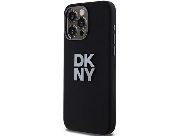 DKNY DKHCP15LSMCBSK iPhone 15 Pro 6.1" lajitella kovakotelo kansi i flydende silikone metal-logo silikone metal-logo
