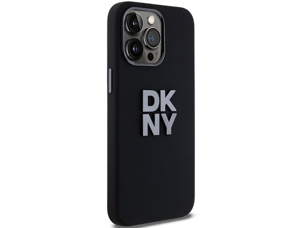 DKNY DKHCP15LSMCBSK iPhone 15 Pro 6.1" lajitella kovakotelo kansi i flydende silikone metal-logo silikone metal-logo