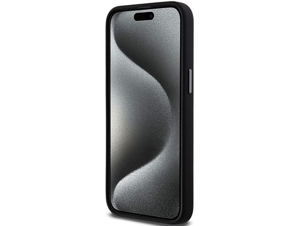 DKNY DKHCP15LSMCBSK iPhone 15 Pro 6.1" lajitella kovakotelo kansi i flydende silikone metal-logo silikone metal-logo