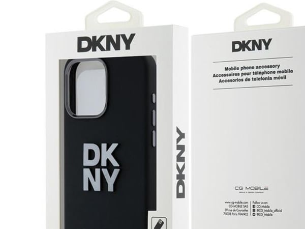 DKNY DKHCP15LSMCBSK iPhone 15 Pro 6.1" lajitella kovakotelo kansi i flydende silikone metal-logo silikone metal-logo