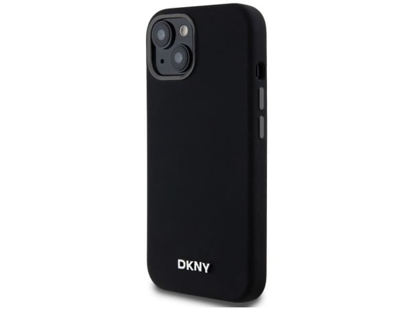 DKNY hårdskal Liquid Silicone Small Metal Logo MagSafe till iPhone 14 / 15 / 13 6.1" svart