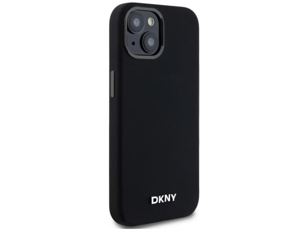 DKNY DKNY DKHMP14SSMCHLK iPhone 14 / 15 / 13 6.1" czarny/black hardcase Liquid Silicone Small Metal Logo MagSafe