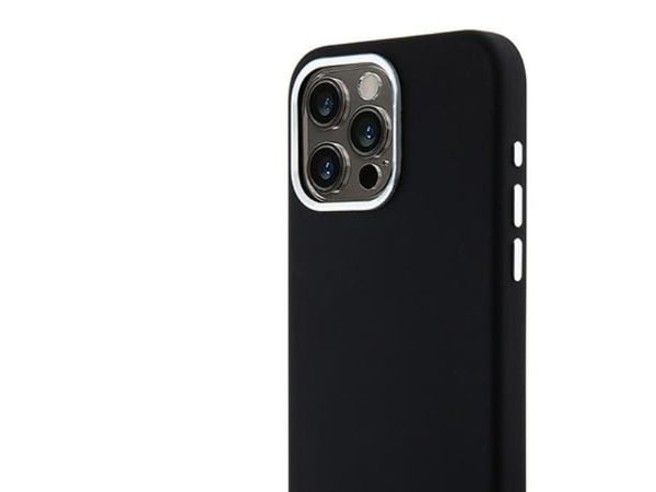 DKNY Liquid Silicone Small Metal Logo MagSafe - deksel til iPhone 15 Pro Max (svart)