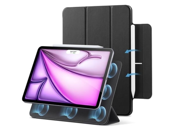 ESR Rebound Magnetic-deksel til iPad Pro 12,9" 4/5/6 (2020-2022) / Air 13" 1/2/3 (2024-2026) svart