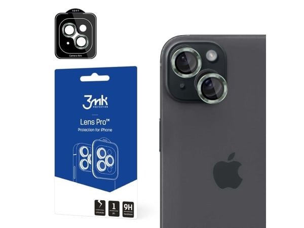 3mk Lens Protection Pro kameradeksel for iPhone 15 Plus - grønn