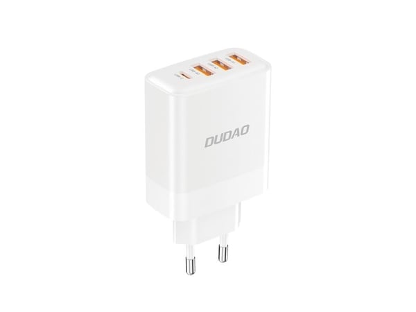 Dudao A5HEU nettlader, 3x USB-A + 1x USB-C PD20W, hvit