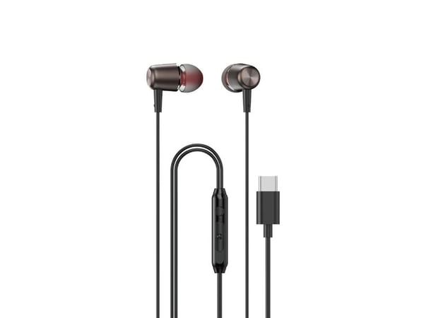 Dudao X1PROT in-ear hodetelefoner med kabel USB-C 1,2 m - svarte