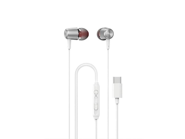 Dudao in-ear hodetelefoner X1PROT kablet USB-C 1,2 m (hvit)