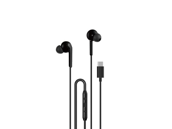 Dudao X3C+ hodetelefoner med kabel, USB-C dokk, 1,2 m - svart