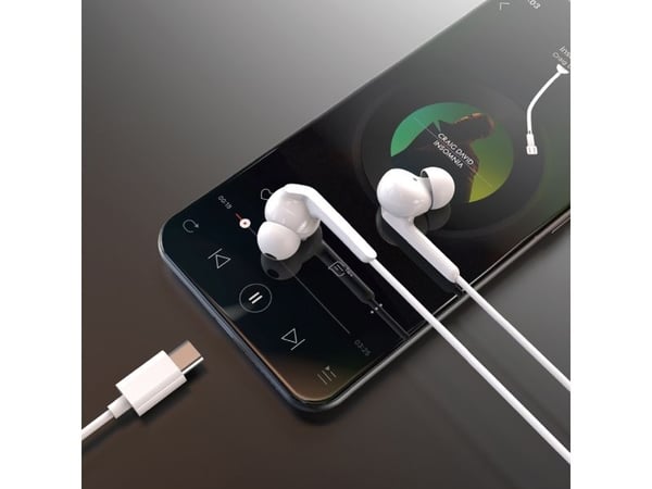 Dudao in-ear-hodetelefoner Dudao X3C+, USB-C, 1,2 m, hvit