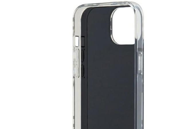 DKNY IML rutig mono-mönsterskal för iPhone 15 Plus / 14 Plus - svart