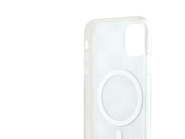 DKNY DKHMN61HCPTSE iPhone 11 / Xr 6,1" beige/beige hårdfodral IML rutigt monomönster &amp; tryckta ränder MagSafe