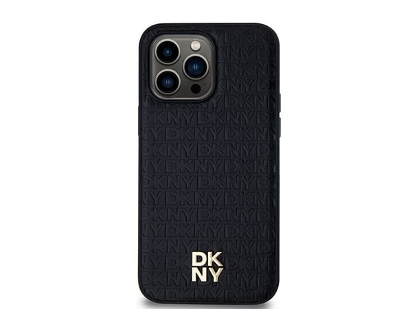 DKNY DKHMP14LPSHRPSK iPhone 14 Pro 6,1" lajittelu kovakotelo Lædermønster Metalli-logo MagSafe