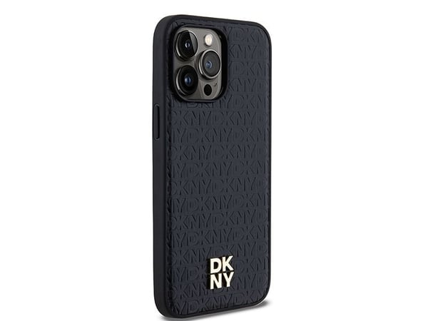 DKNY DKHMP14LPSHRPSK iPhone 14 Pro 6,1" lajittelu kovakotelo Lædermønster Metalli-logo MagSafe