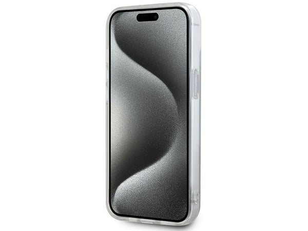 DKNY DKHMP14SHCPTSE hardcase til iPhone 14/15/13 6.1" beige MagSafe rutete mono-mønster & trykte striper