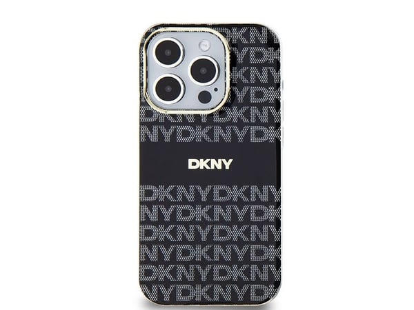 DKNY iPhone 14 Pro Max 6,7" hardcase svart IML Mono & Stripe MagSafe