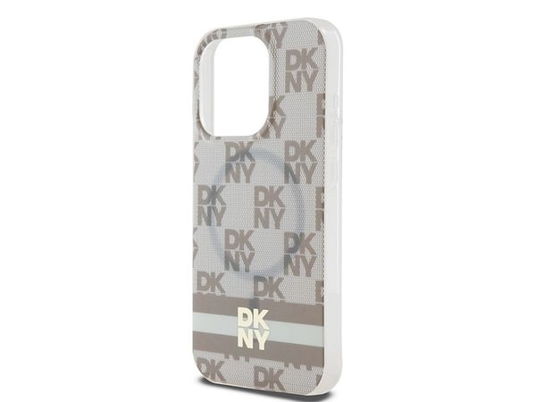 DKNY DKHMP15LHCPTSE iPhone 15 Pro 6.1" lila/beige kovakotelo IML Checkered Mono Pattern &amp; painetut raidat MagSafe