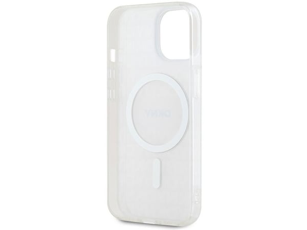 DKNY IML Mono &amp; Stripe MagSafe suojakotelo iPhone 15 Plus / 14 Plus - vaaleanpunainen värinen