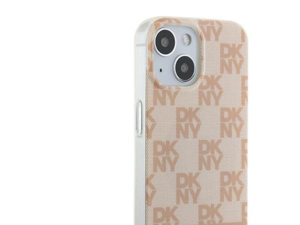 DKNY DKNY DKHMP15SHCPTSP iPhone 15 / 14 / 13 6.1" rózowy/pink hardcase IML Checkered Mono Pattern & Printed Stripes MagSafe