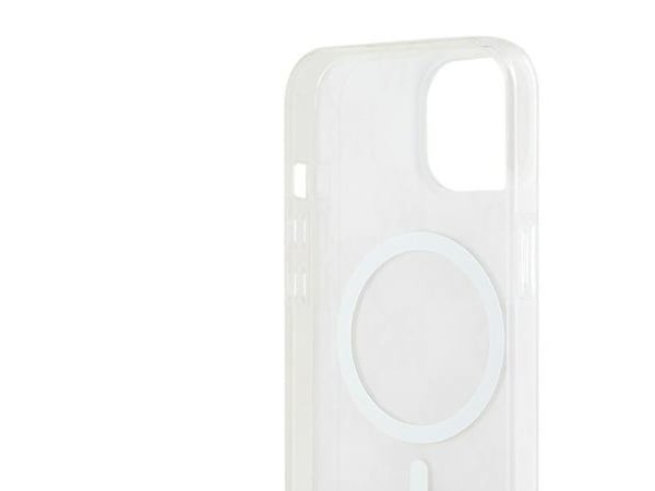 DKNY IML rutig mono-mönster & tryckta ränder MagSafe-skal till iPhone 15 / 14 / 13 - rosa