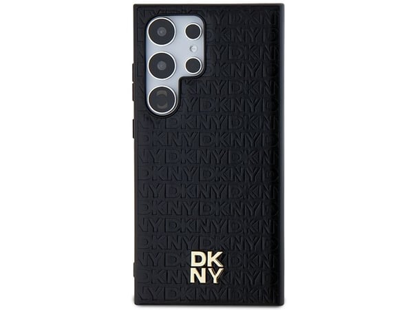 Samsung Galaxy S24 Ultra DKNY Nahkakotelo Kuvio Metalli Logo MagSafe (DKHMS24LPSHRPSK) musta