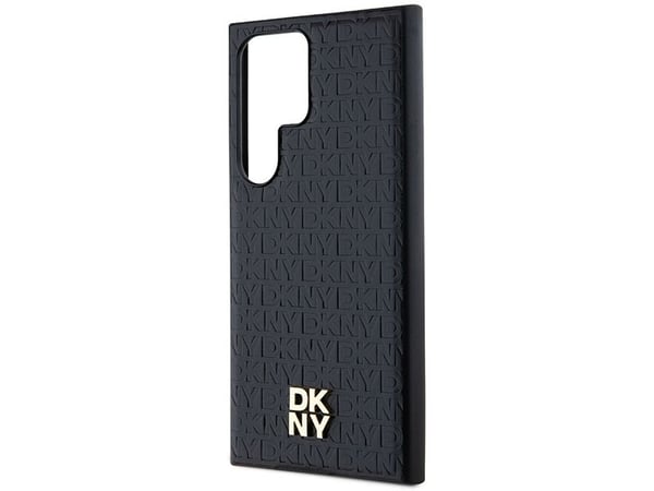 DKNY lærmønstret metall-logo MagSafe-etuiet til Samsung Galaxy S24 Ultra - svart