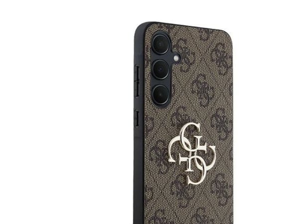 Guess 4G Big Metal Logo-etui for Samsung Galaxy A35 - brun