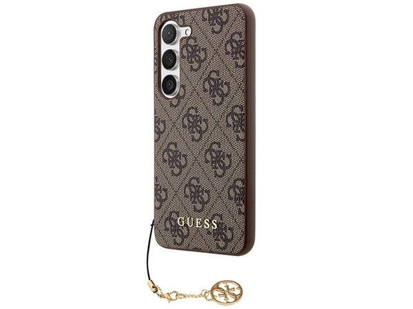 Guess 4G Charms Collection-skal för Samsung Galaxy A35 - brun