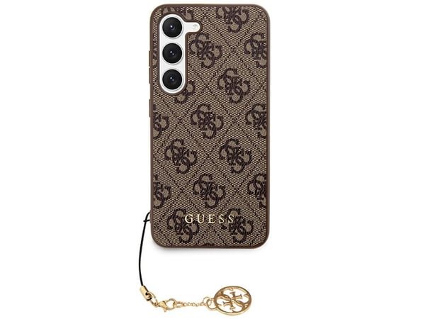 Guess 4G Charms Collection-skal för Samsung Galaxy A35 - brun