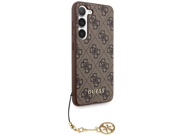 Guess 4G Charms Collection-skal för Samsung Galaxy A35 - brun