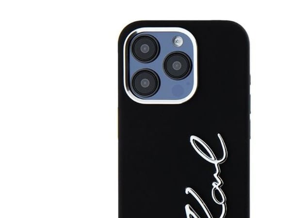 Karl Lagerfeld KLHCP15LSCMSMVK iPhone 15 Pro 6.1" czarny/black hardcase Silicone Metal Script Logo