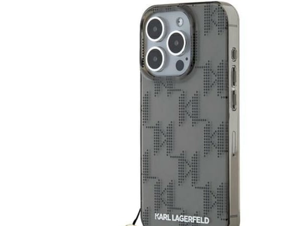 Karl Lagerfeld KLHCP15XHKDPNSK iPhone 15 Pro Max 6.7" czarny/black hardcase IML Mono KL Pattern & Cord