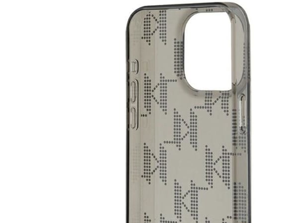 Karl Lagerfeld IML Mono KL-mönster & snodd-skal till iPhone 15 Pro Max - svart