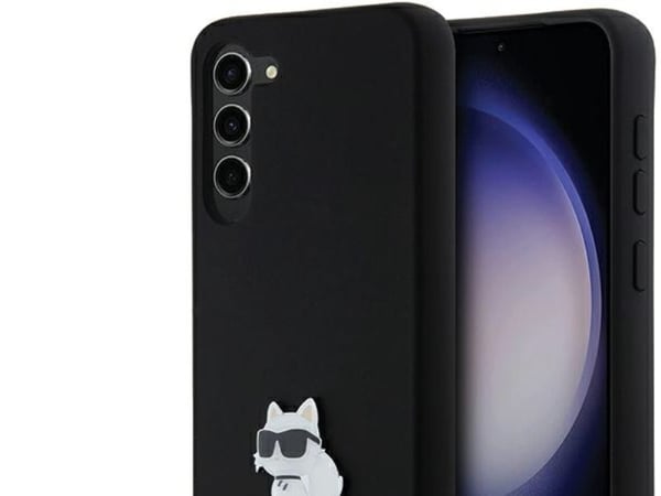 Samsung Galaxy S24 Plus Karl Lagerfeld silikonskal Choupette Metal Pin (KLHCS24MSMHCNPK) svart