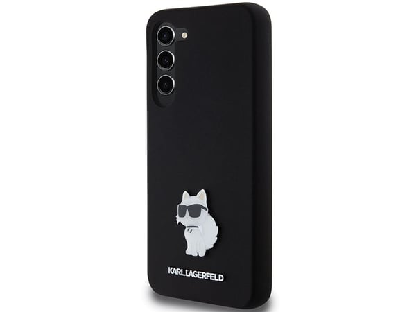 Samsung Galaxy S24 Plus Karl Lagerfeld silikonskal Choupette Metal Pin (KLHCS24MSMHCNPK) svart
