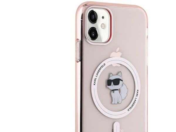 Karl Lagerfeld Karl Lagerfeld Karl Lagerfeld KLHMN61HFCCNOP iPhone 11 / Xr 6.1" vaaleanpunainen / vaaleanpunainen IML kovakotelo Choupette MagSafe