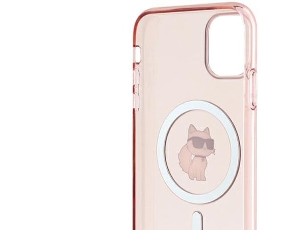 Karl Lagerfeld Karl Lagerfeld Karl Lagerfeld KLHMN61HFCCNOP iPhone 11 / Xr 6.1" vaaleanpunainen / vaaleanpunainen IML kovakotelo Choupette MagSafe