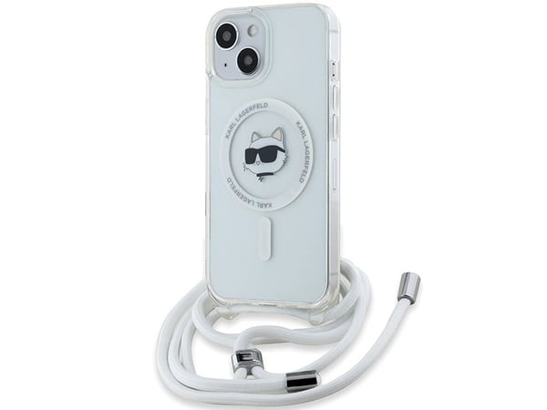 Karl Lagerfeld IML Choupette Head &amp; Cord MagSafe-etui for iPhone 14/13/15 - gjennomsiktig