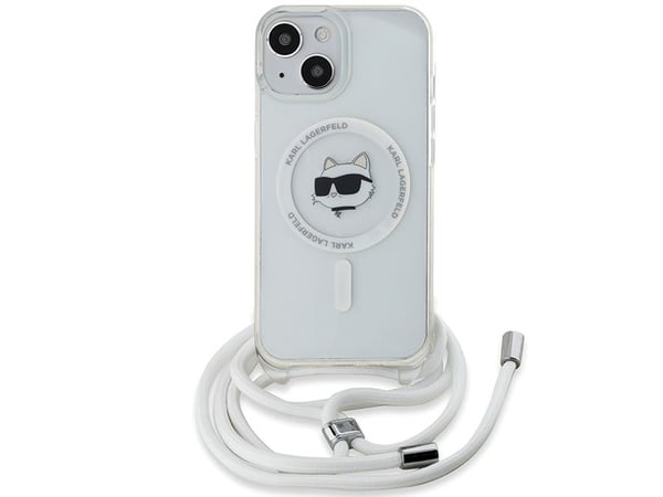 Karl Lagerfeld IML Choupette Head &amp; Cord MagSafe-etui for iPhone 14/13/15 - gjennomsiktig