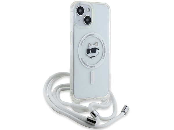 Karl Lagerfeld IML Choupette Head &amp; Cord MagSafe-etui for iPhone 14/13/15 - gjennomsiktig