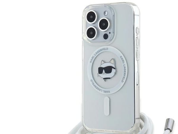 Karl Lagerfeld IML Choupette Head &amp; Cord MagSafe kotelo iPhone 14 Pro Max - kirkas - selkeä