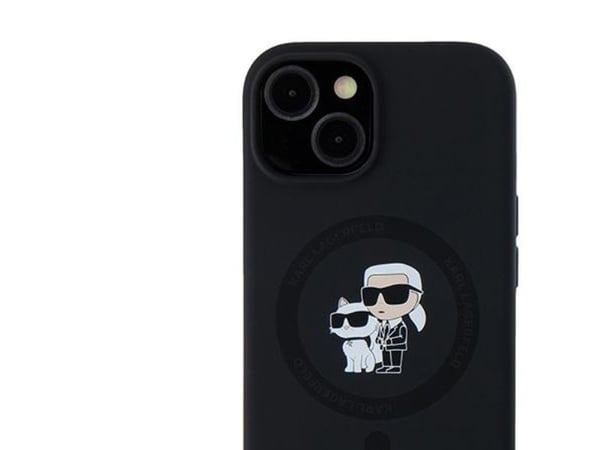 Etui Karl Lagerfeld Silikon Karl&Choupette MagSafe for iPhone 15 Plus / 14 Plus - sort