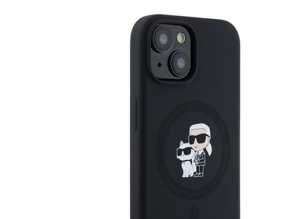 Etui Karl Lagerfeld Silikon Karl&Choupette MagSafe for iPhone 15 Plus / 14 Plus - sort