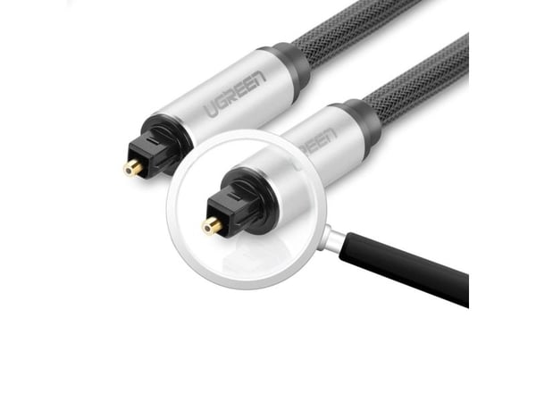 Ugreen AV108 10540 optinen Toslink/SPDIF-kaapeli 2m - harmaa