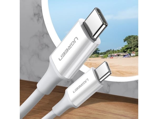 Ugreen 60518, 1 m, USB C, USB C, USB 2.0, 480 Gbit/sek., Hvit