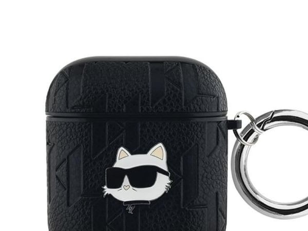 Karl Lagerfeld Karl Lagerfeld Karl Lagerfeld KLA2PGCHPK AirPods 1/2 kansi czarny/musta Monogram Choupette Head -monogrammi