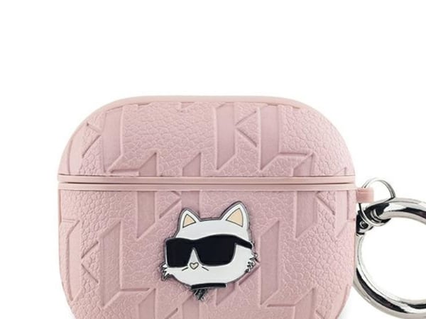 Karl Lagerfeld KLA3PGCHPP AirPods 3-skal rosa/pink Monogram Choupette Head