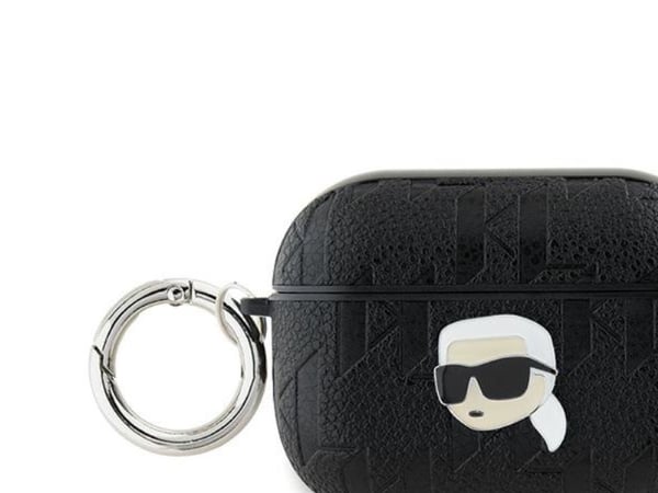 Karl Lagerfeld Karl Lagerfeld KLAP2PGKIPK AirPods Pro 2 (2022/2023) deksel svart Monogram Karl Head