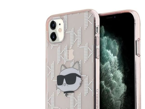 Karl Lagerfeld Karl Lagerfeld KLHCN61HKLPCHP iPhone 11 / Xr 6.1" rosa/rosa hardcase IML Choupette Head & Monogram